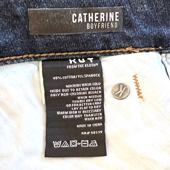 Kut from the Kloth Jeans Womens Plus Size 18W Blue Catherine Boyfriend Stretch - Picture 6 of 9